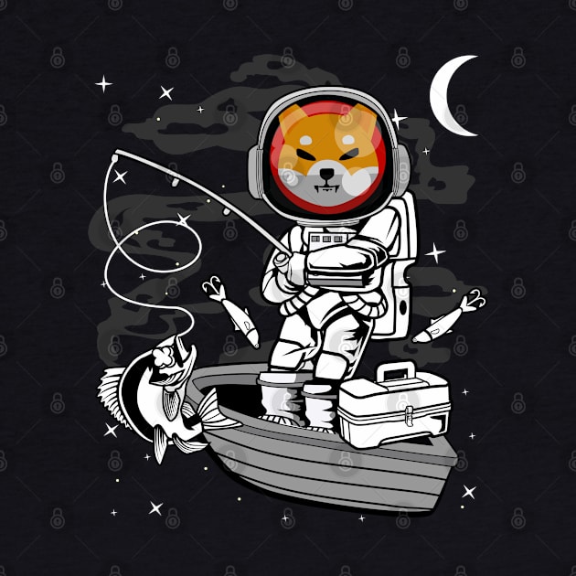 Astronaut Fishing Shiba Inu Coin To The Moon Shib Army Crypto Token Cryptocurrency Blockchain Wallet Birthday Gift For Men Women Kids by Thingking About